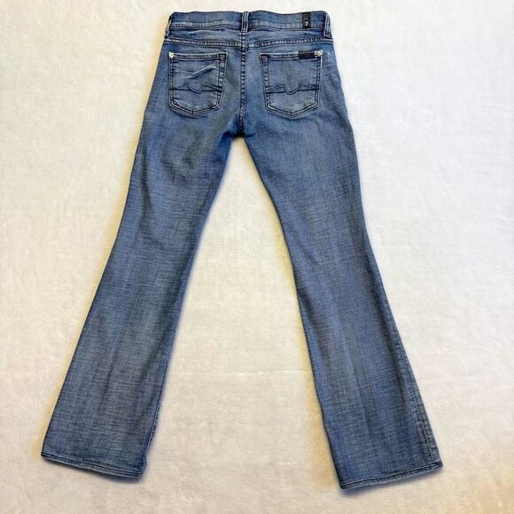 7 For All Mankind VTG Y2K Lexie Jeans Low Rise Bootcut Distressed Size 26P - Picture 2 of 13